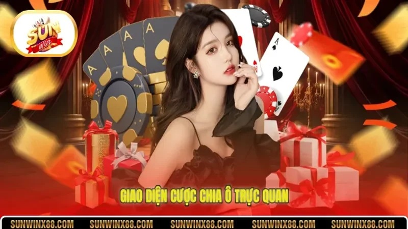 Giao diện cược chia ô trực quan