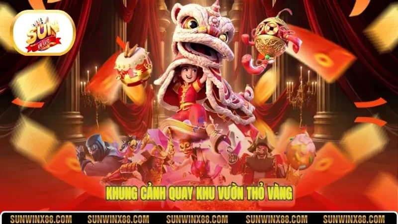 Khung cảnh quay khu vườn thỏ vàng